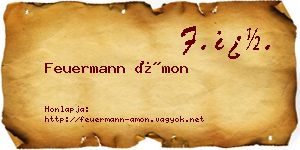 Feuermann Ámon névjegykártya
